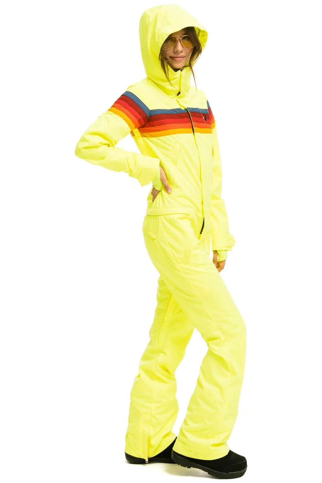 WOMEN'S 3 LAYER POWDER SUIT - NEON YELLOW